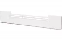 0418 Решётка вентиляционная для цоколя ПВХ H.150, L=600, белый глянец