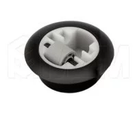 Опора колесная, поворотная, черная: RU55PNE