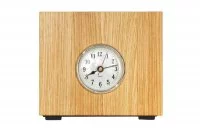 Подставка с часами, 160х132мм, отделка дуб/белый бархат (матовый)