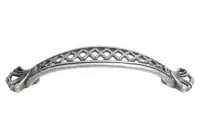 Ручка-скоба 96мм, отделка серебро старое