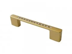 Ручка скоба Mico со стразами, золото 224/256