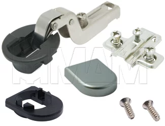 Петля стандартная вкладная площадка с евровинтами/хр мат D-обр.: C123152 с евровинтом/хр мат D