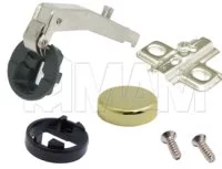 Петля прямая (180) площадка под саморез/золото круг.: C123158 под саморез/золото кру