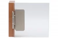 Петля полунакладная для стекла, угол открывания 230°, отделка никель