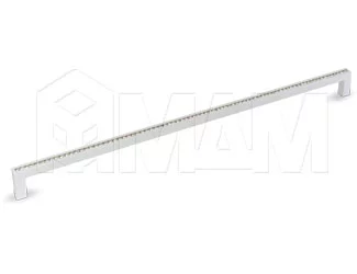 Ручка-скоба 320мм белый матовый с кристаллами Сваровски: WMN.335K.320.KRN3