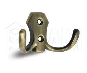 Крючок двухрожковый бронза полированная: WP89AB