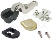 Петля стандартная вкладная площадка с евровинтами/ник мат D-обр.: C123152 с евровинтом/ник мат D