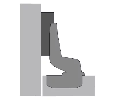 Hettich: 1078662: Петля SlideOn 2333 угол 95°, чашка TH42 диаметр 35, вкладная навеска (B-1, 5)