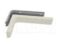 CORNER Менсолодержатель для деревянных полок с декоративной накладкой L-120 мм, белый (2 шт.): KR120WHITE