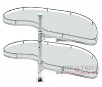 FLY MOON Механизм пов., плоский прут, 2 полки с противоск. покр., с доводчиком, левый: FLYSTM245SXM2ASCPOSC