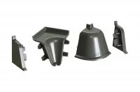 Комплект угловых элементов для овального бортика, цвет темно-серый