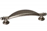 Ручка-скоба 96мм, отделка серебро старое
