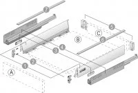 Hettich: 9145374/9214522 - Ящик InnoTech полного выдвижения 70х520 мм