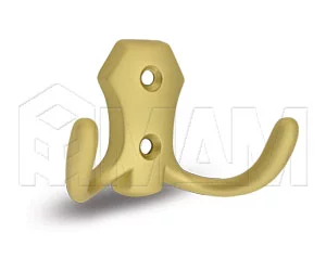 Крючок двухрожковый золото матовое: WP8903/MAT