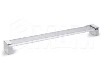 Ручка-скоба 320мм хром/стекло прозрачное: 370.320.10