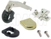 Петля прямая (180) площадка с евровинтами/золото D-обр.: C123158 с евровинтом/золото D