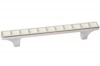 Ручка-скоба 96мм, отделка никель глянец + ваниль