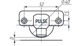 HARMONY петля с амортизатором накладная (90/95), для плиты 16-30 мм, D40, стандартная