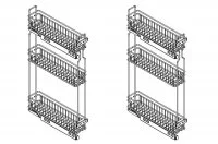 Колонна в базу 150 выдвижная с доводчиком, отделка хром