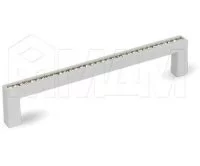 Ручка-скоба 128мм белый матовый с кристаллами Сваровски: WMN.335K.128.KRN3