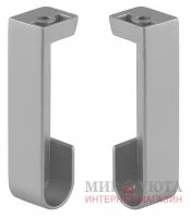 Штангодержатели для овальной штанги, серебро, крепление к боковине и к полке (прав.+лев.): WA0612SGR