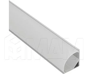 Профиль СМ2, угловой, с овальным матовым рассеивателем, 16х16мм, L-2000: LSP-CM2-ALU-2000-1