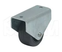 Опора колесная, прямоходная, прорезиненное колесо, высота 46 мм: КП 5М