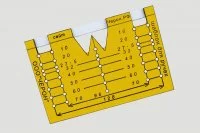 Черон: Шаблон для разметки отверстий под мебельные ручки-кнопки и ручки-скобы (96мм и 128мм), МШ-05