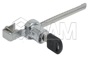 Замок для 2-х дверей, без сверления, реечный, хром: KA 470 CR