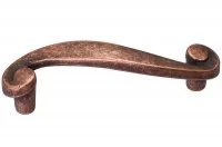 Ручка-скоба 96мм, отделка медь античная
