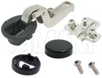 Петля стандартная вкладная площадка с евровинтами/черн круг.: C123152 с евровинтом/черн круг