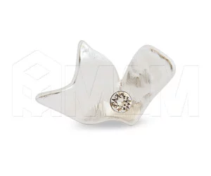 Ручка-кнопка серебро матовое с кристаллами Сваровски: S8105K.05