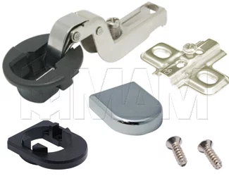 Петля стандартная вкладная площадка под саморез/хром D-обр.: C123152 под саморез/хром D