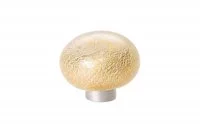 Ручка-кнопка из стекла, отделка фольга + золото