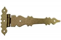 Петля декоративная накладная 145х70х2 , отделка бронза античная