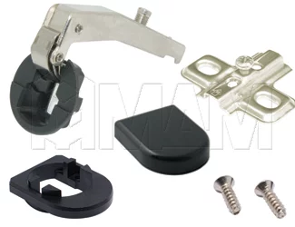 Петля прямая (180) площадка под саморез/черн D-обр.: C123158 под саморез/черн D