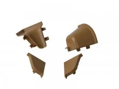 Комплект соединителей овального пристеночного бортика (VER%/35), (4ч.:2 загл., 90°внут.+90°внеш.)пластик, бежевый 94110