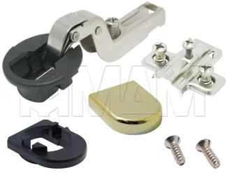 Петля стандартная вкладная площадка с евровинтами/золото D-обр.: C123152 с евровинтом/золото D