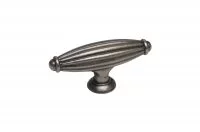 Ручка-кнопка, отделка никель античный