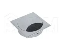 Заглушка кабель-канала, металлическая, квадратная, 90х90 мм, хром матовый: 2068.788