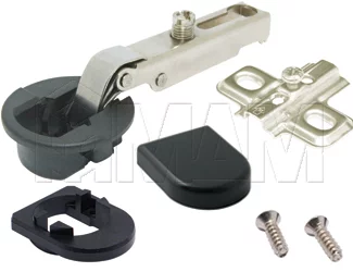 Петля стандартная накладная площадка под саморез/черн D-обр.: C123150 под саморез/черн D