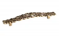 Ручка-скоба 128 мм, отделка бронза античная "Флоренция"