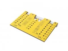 Шаблон для разметки отверстий под мебельные ручки-кнопки и ручки-скобы (96мм и 128мм), МШ-05