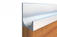 Профиль-ручка под пропил, L=5000мм, отделка сталь нержавеющая