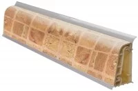 077.Бортик овальный L=4000, плитка коричневая