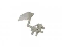 Угол 90° внешний треугольного пристеночного бортика под вставку, пластик, серый