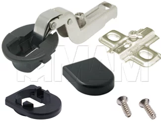 Петля стандартная вкладная площадка под саморез/черн D-обр.: C123152 под саморез/черн D