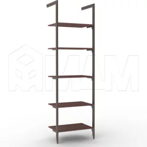 KALI, 1 секция, 2 L-образной стойки, для 5-ти деревянных полок, бронза: KL23SET1BR