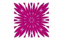 Комплект декоративных панелей DAISY 254х254мм (6 штук), отделка розовая