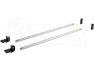 NOVA PRO DELUXE Комплект круглых рейлингов, серый металлик, 400 мм: F102045971